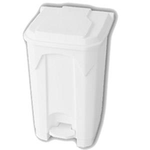 Balde Retang. 100L Branco c/pedal