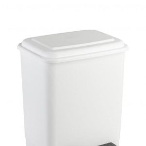 Balde Retangular Branco c/ Pedal 26L (REF:796)