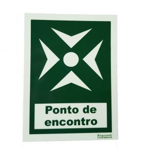 Placa Sinalética – Ponto de Encontro (Com Legenda)