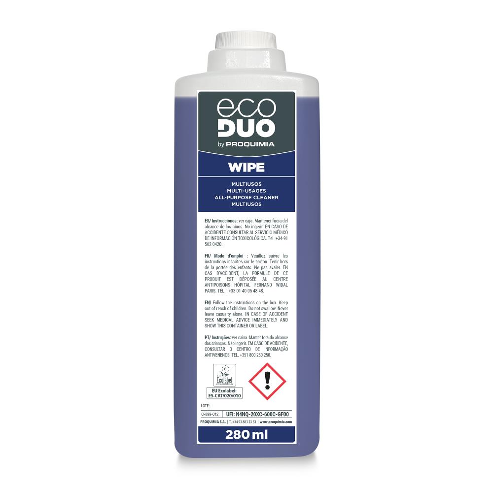 Detergente Multiusos Ecoduo Wipe 280ML
